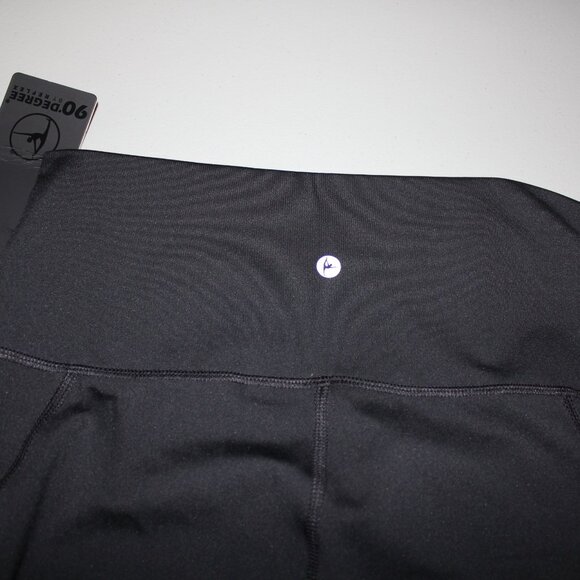 Black 90 Degree High Waist Capris Size XL New - Picture 5 of 5